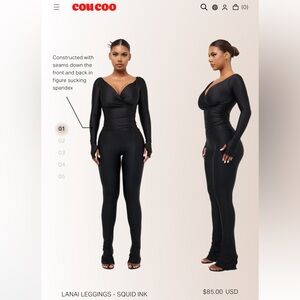 COUCOO LANAI BLACK LEGGING SET